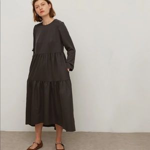 Nobody’s Child - black Vivienne smock midi dress (with pockets!)